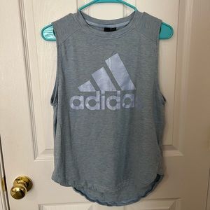 light blue adidas tank top